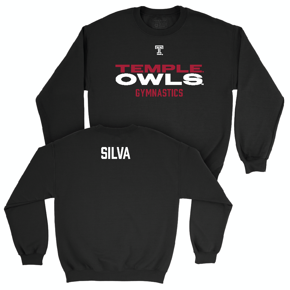 Temple Women's Gymnastics Black Club Crew - Gianna Silva Small