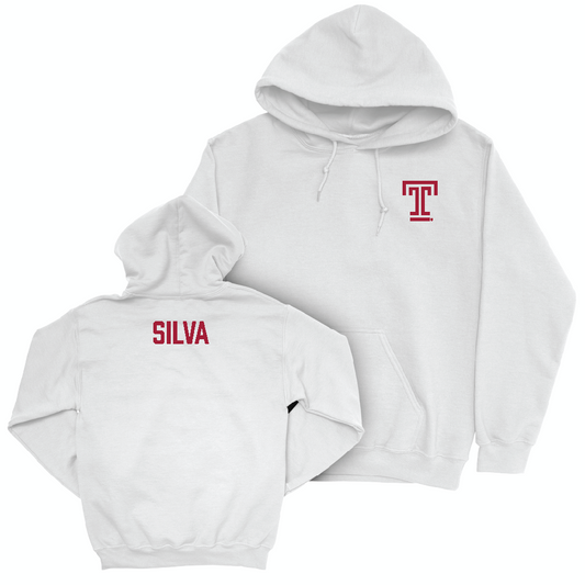 Temple Women's Gymnastics White Logo Hoodie - Gianna Silva Small