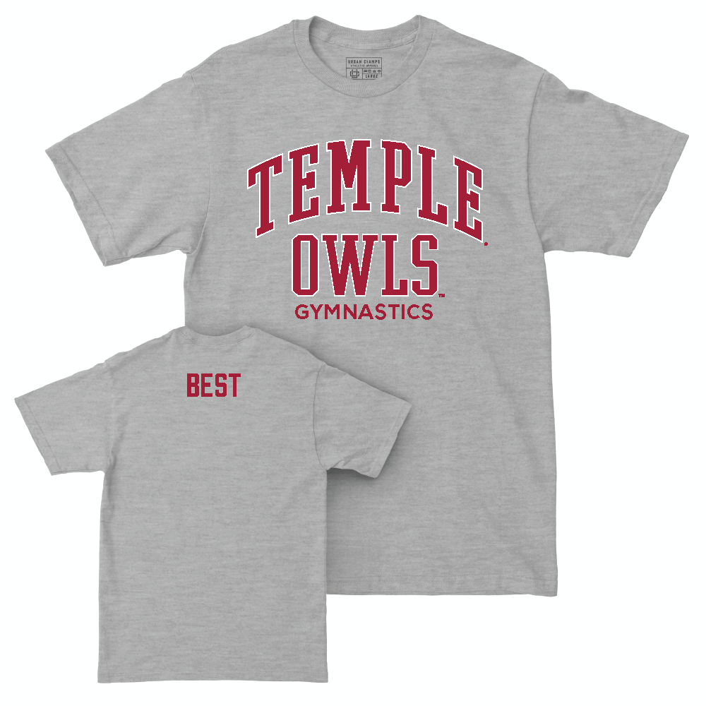 Temple Women's Gymnastics Sport Grey Classic Tee - Hailey Best Small