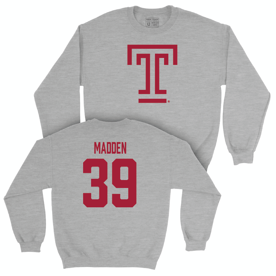 Temple Football Sport Grey Temple Crew - Kyle Madden | #39 Small