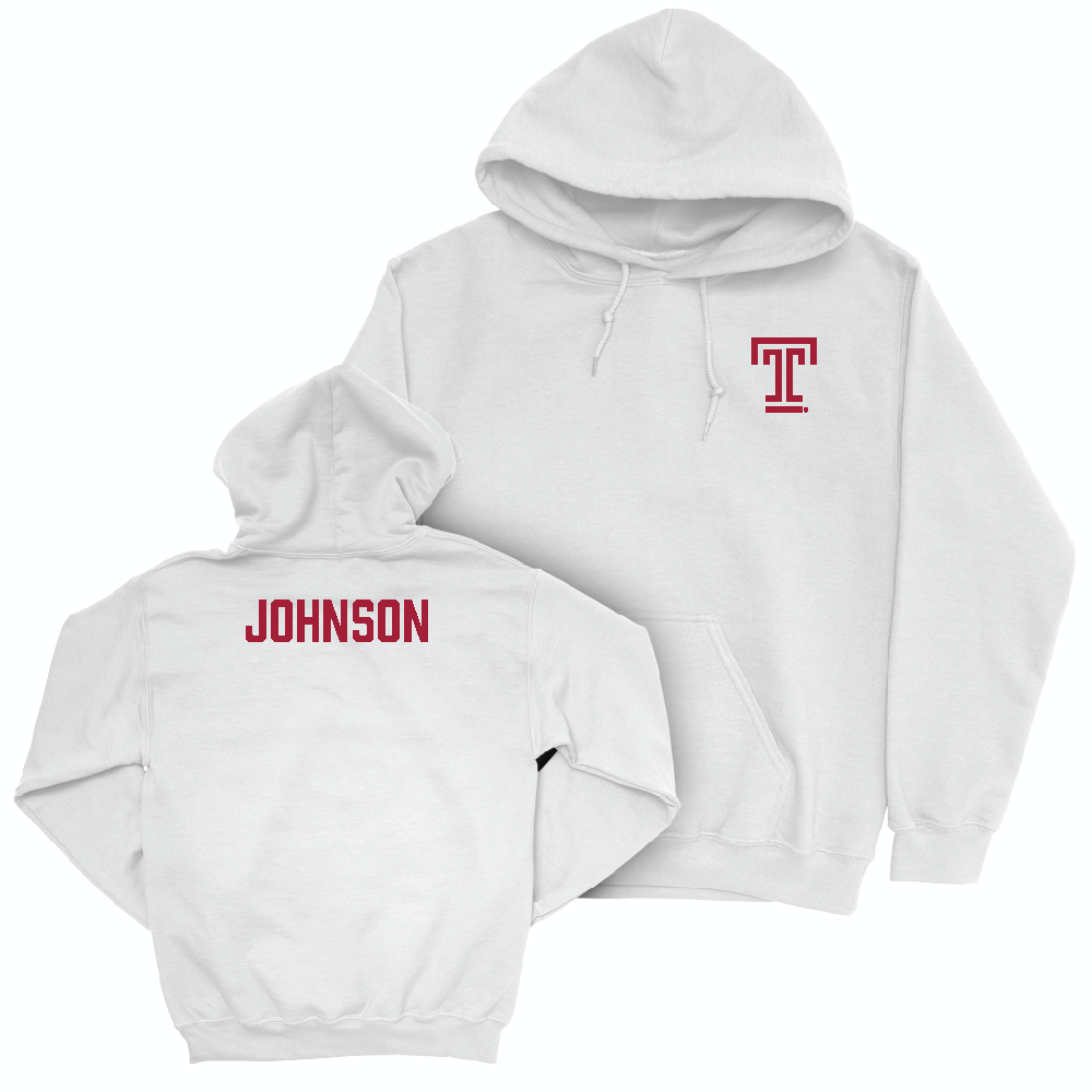 Temple Women's Fencing White Logo Hoodie - Lauren Johnson Small