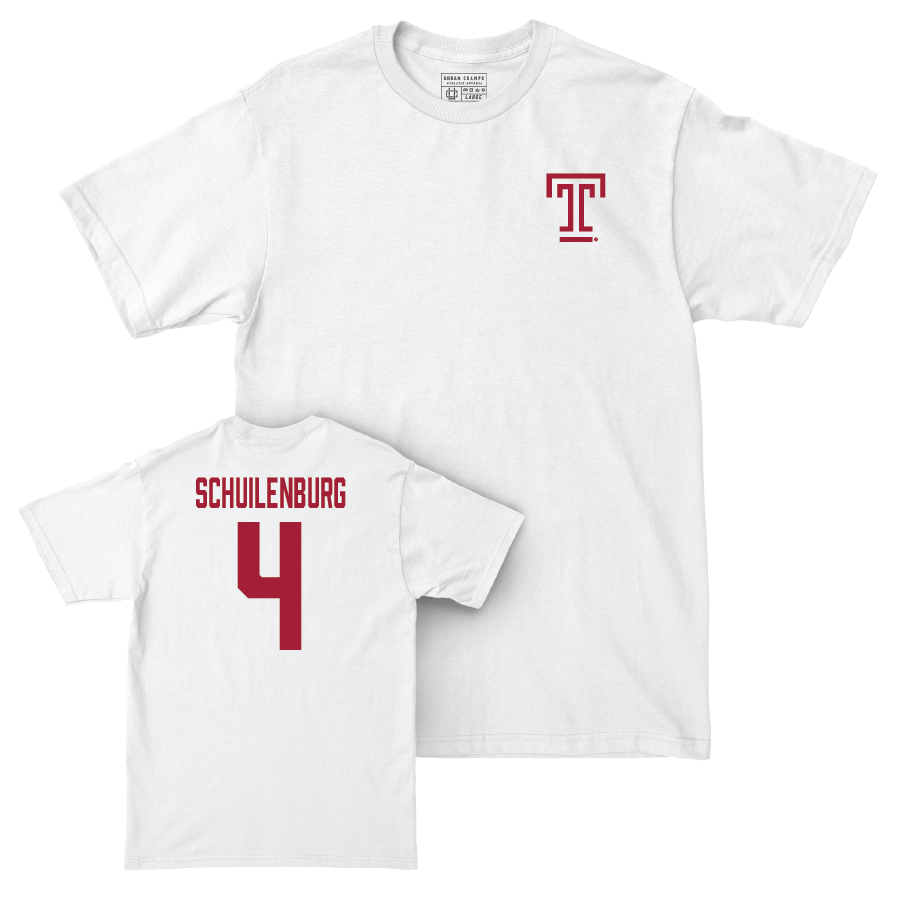 Temple Women's Field Hockey White Logo Comfort Colors Tee - Myrthe Schuilenburg | #4 Small