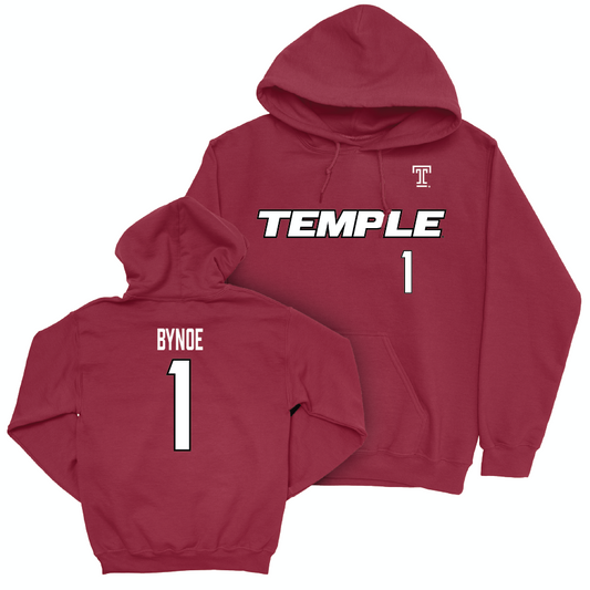 Temple Women's Soccer Cherry Sideline Hoodie - Tamsin Bynoe | #1 Small