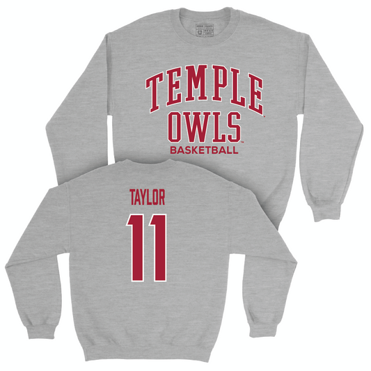 Temple Women's Basketball Sport Grey Classic Crew - Tristen Taylor | #11 Small