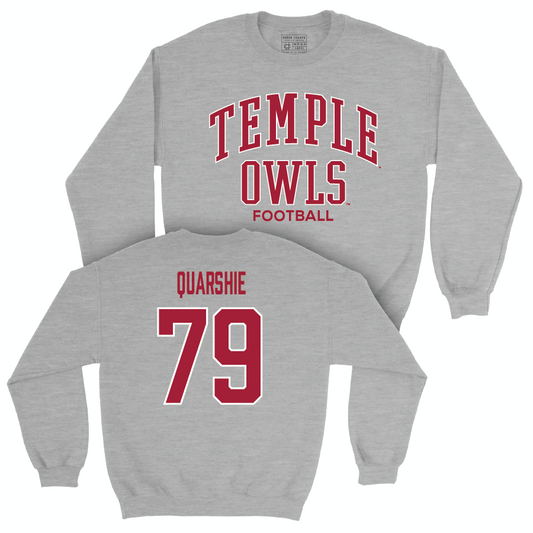 Temple Football Sport Grey Classic Crew - Wisdom Quarshie | #79 Small