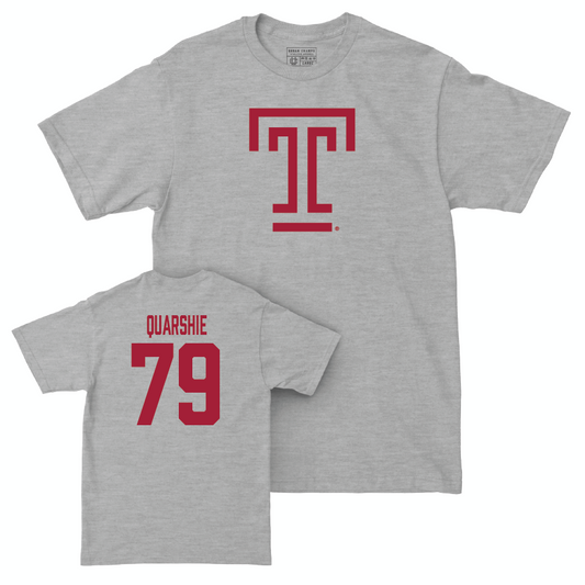 Temple Football Sport Grey Temple Tee - Wisdom Quarshie | #79 Small