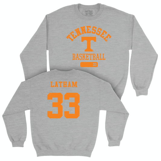 Tennessee Women's Basketball Sport Grey Varsity Crew - Alyssa Latham Small