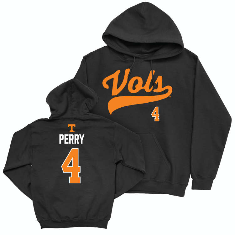 Tennessee Baseball Black Script Hoodie - Alex Perry Small