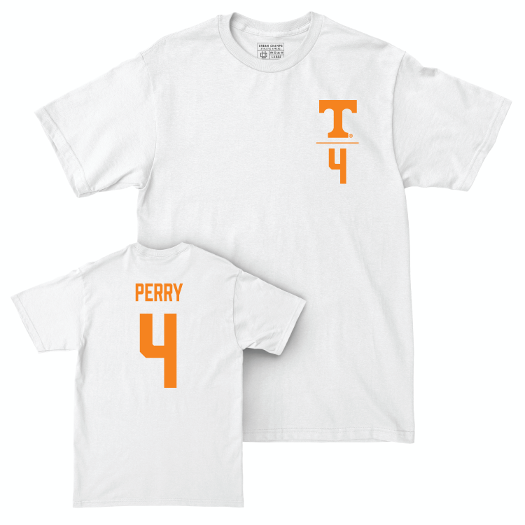 Tennessee Baseball White Logo Comfort Colors Tee - Alex Perry Small