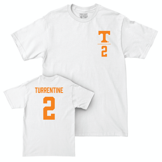 Tennessee Football White Logo Comfort Colors Tee - Andre Turrentine Small