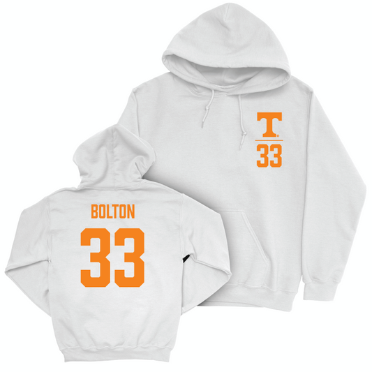 Tennessee Football White Logo Hoodie - Ben Bolton Small