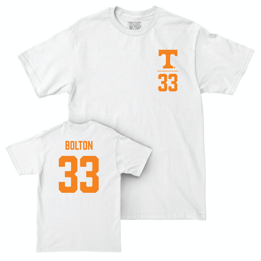 Tennessee Football White Logo Comfort Colors Tee - Ben Bolton Small