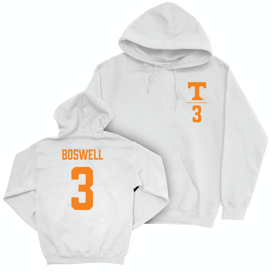 Tennessee Men's Basketball White Logo Hoodie - Bishop Boswell Small