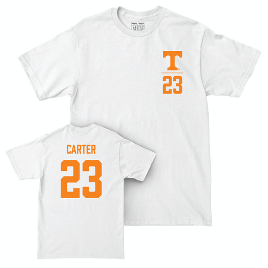 Tennessee Football White Logo Comfort Colors Tee - Boo Carter Small