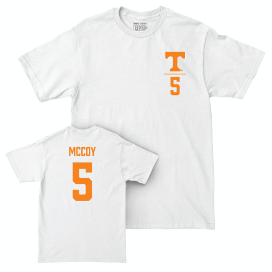 Tennessee Football White Logo Comfort Colors Tee - Bru McCoy Small