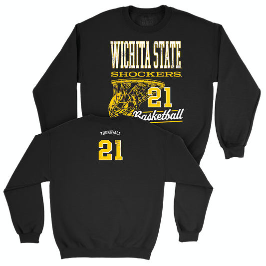 Wichita State Men's Basketball Black Hoops Crew  - Henry Thengvall