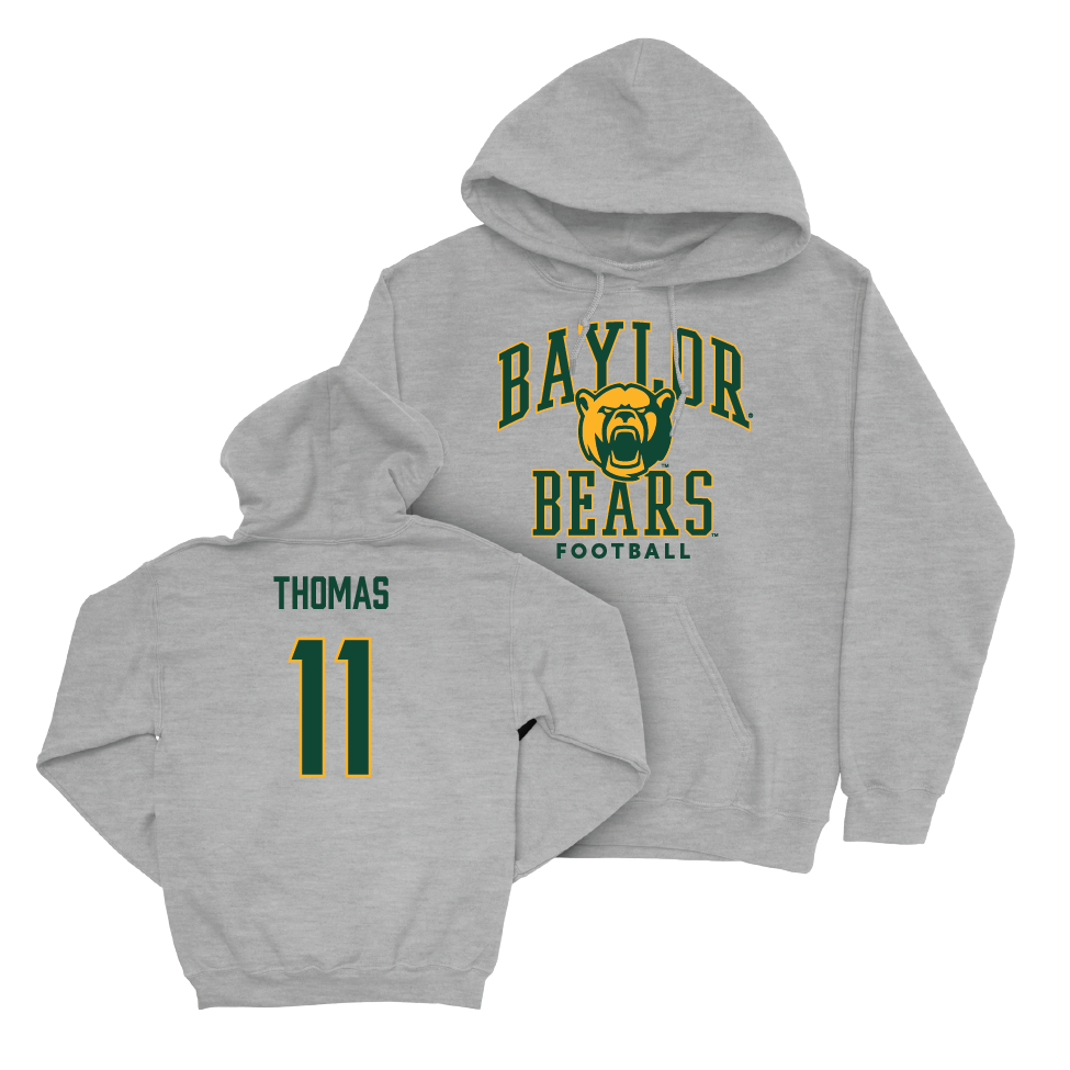 Baylor Football Sport Grey Classic Hoodie - Keaton Thomas