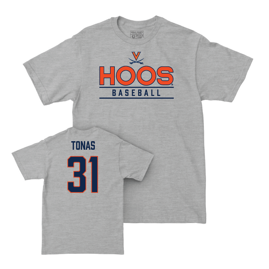 Virginia Baseball Sport Grey Hoos Tee  - Angelo Tonas