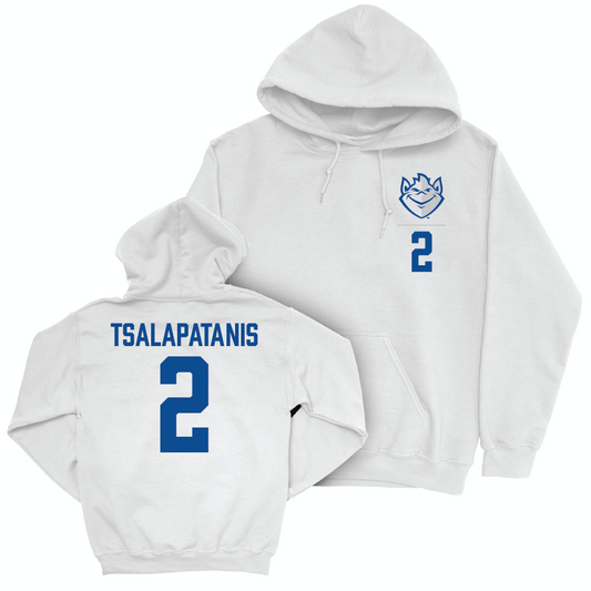 Saint Louis Women's Volleyball White Logo Hoodie  - Athena Tsalapatanis