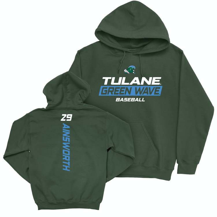 Tulane Baseball Green Rush Hoodie - Alex Ainsworth Small