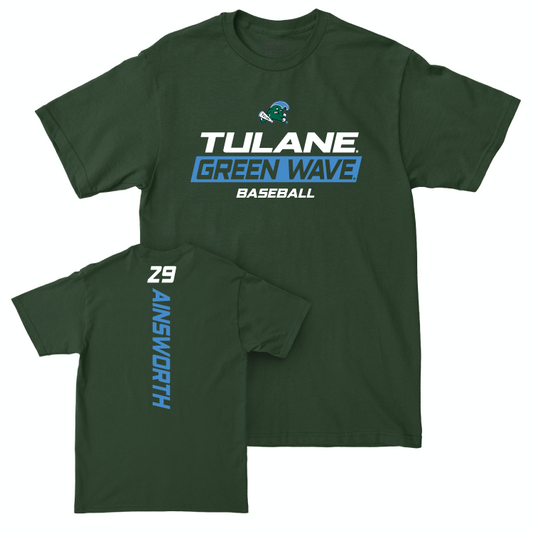 Tulane Baseball Green Rush Tee - Alex Ainsworth Small