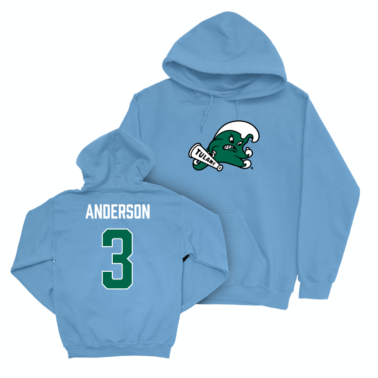 Tulane Football Blue Legacy Hoodie - Angelo Anderson Small