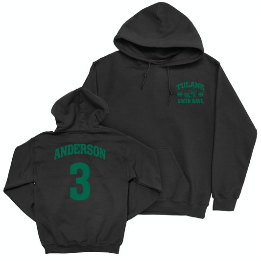 Tulane Football Black Victory Hoodie - Angelo Anderson Small