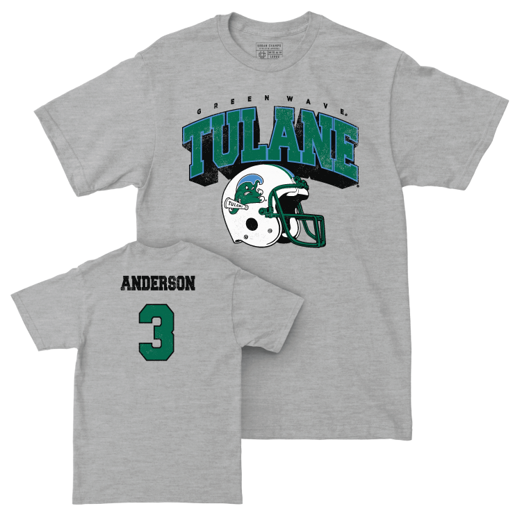 Tulane Football Sport Grey Kickoff Tee - Angelo Anderson Small