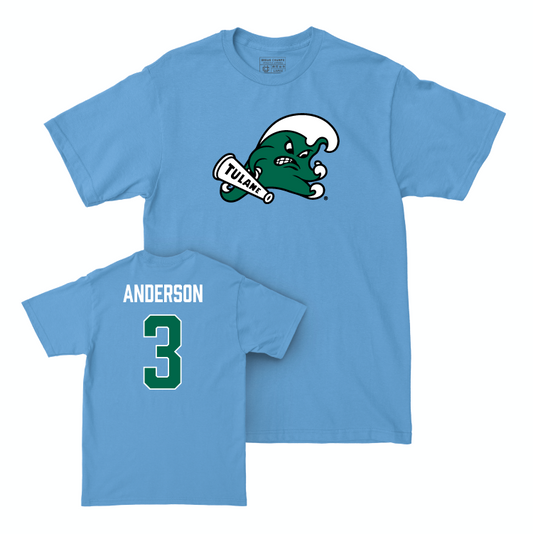 Tulane Football Blue Legacy Tee - Angelo Anderson Small