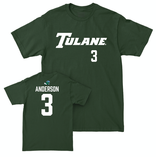 Tulane Football Green Sideline Tee - Angelo Anderson Small