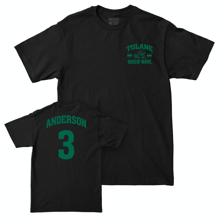 Tulane Football Black Victory Tee - Angelo Anderson Small