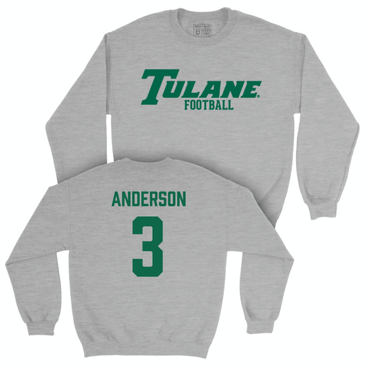 Tulane Football Sport Grey Classic Crew - Angelo Anderson Small