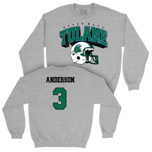 Tulane Football Sport Grey Kickoff Crew - Angelo Anderson Small