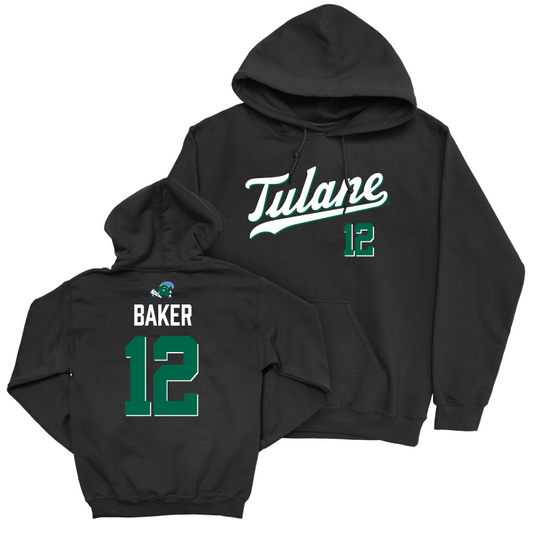 Tulane Women's Basketball Black Script Hoodie - Anastacia Baker Small