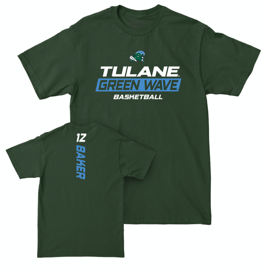 Tulane Women's Basketball Green Rush Tee - Anastacia Baker Small