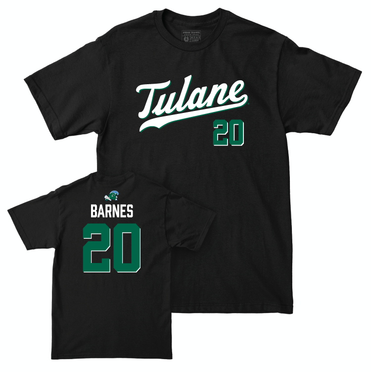 Tulane Football Black Script Tee - Arnold Barnes Small