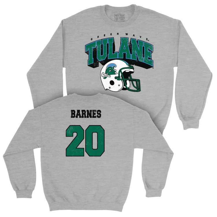 Tulane Football Sport Grey Kickoff Crew - Arnold Barnes Small