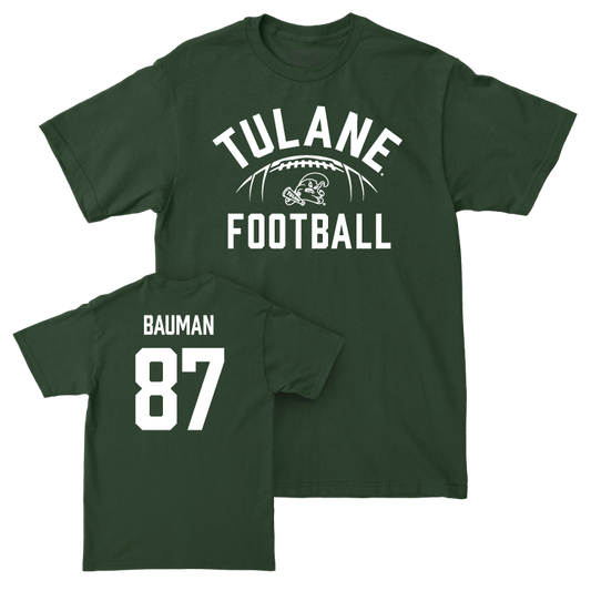 Tulane Football Green Stadium Tee - Alex Bauman Small