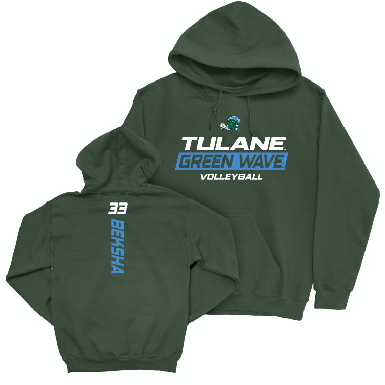 Tulane Women's Volleyball Green Rush Hoodie - Agata Beksha Small