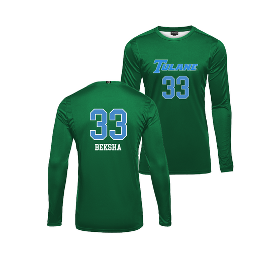 Tulane Women's Volleyball Green Jersey - Agata Beksha Youth Small