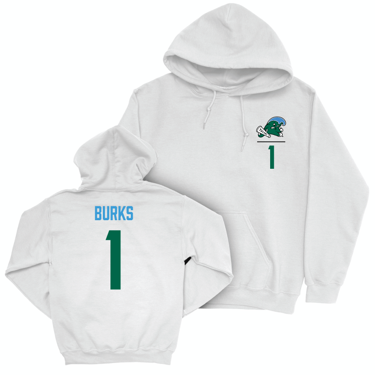 Tulane Women's Volleyball White Logo Hoodie - Avery Burks Small