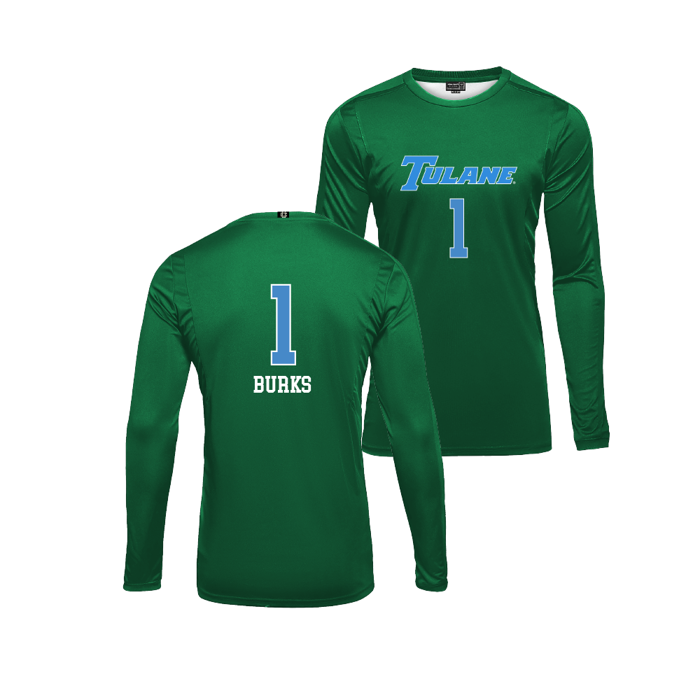 Tulane Women's Volleyball Green Jersey - Avery Burks Youth Small