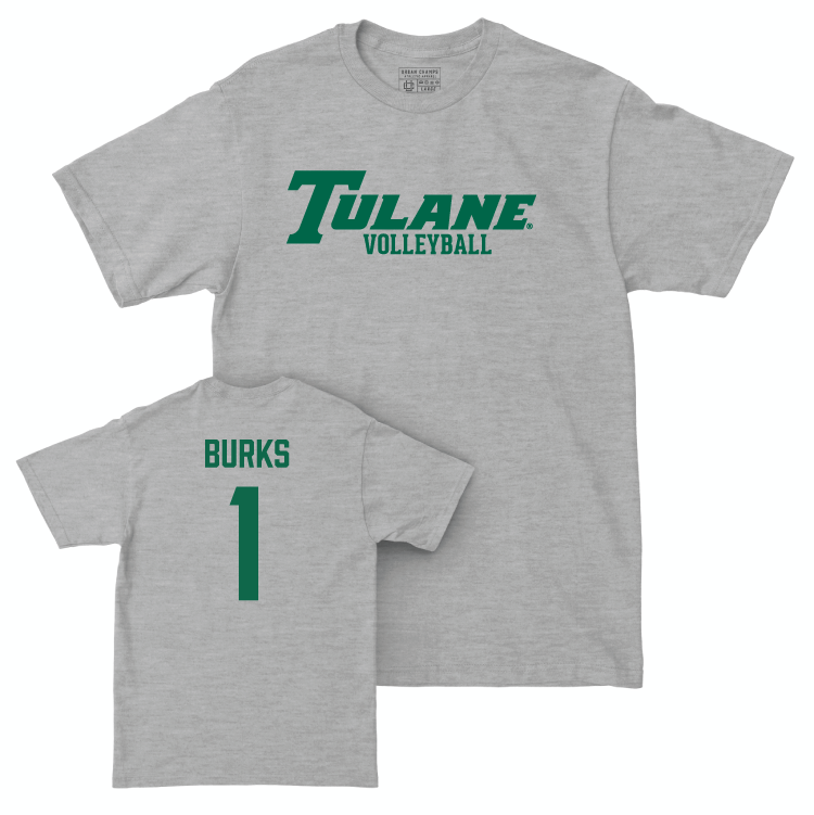 Tulane Women's Volleyball Sport Grey Classic Tee - Avery Burks Small