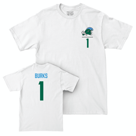 Tulane Women's Volleyball White Logo Comfort Colors Tee - Avery Burks Small