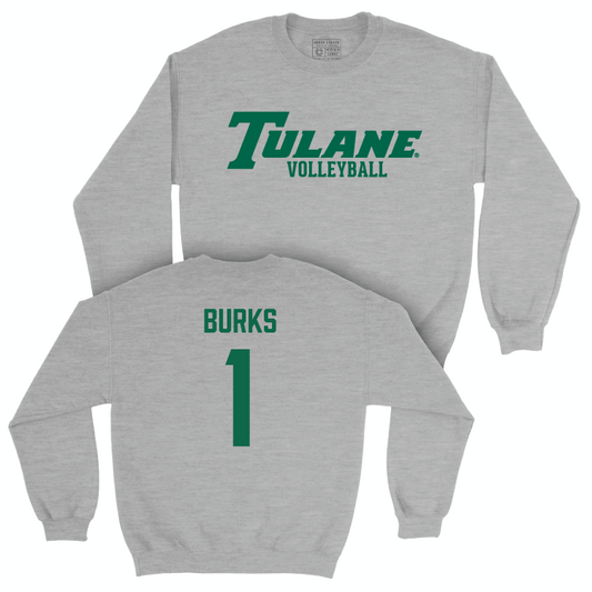 Tulane Women's Volleyball Sport Grey Classic Crew - Avery Burks Small