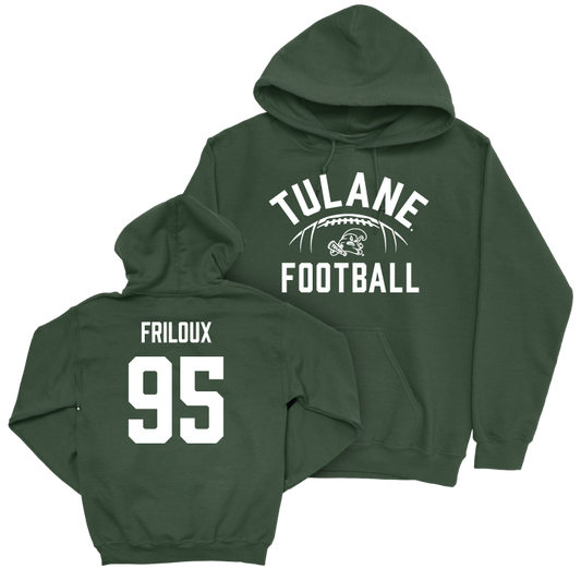 Tulane Football Green Stadium Hoodie - Adonis Friloux Small