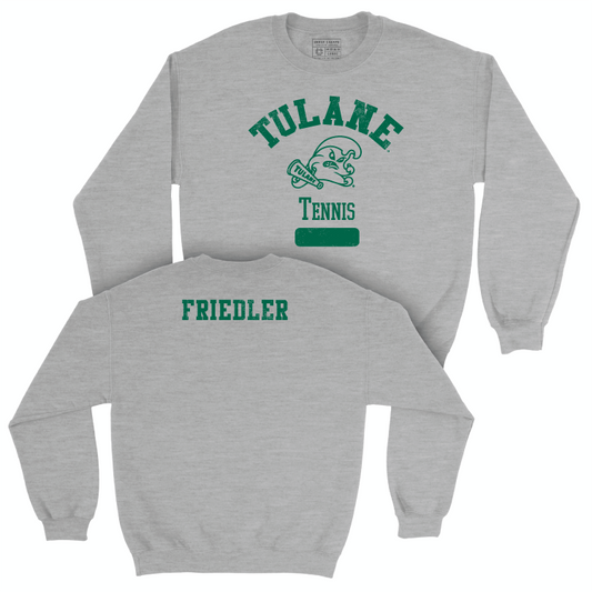 Tulane Men's Tennis Sport Grey Varsity Crew - Asaf Friedler