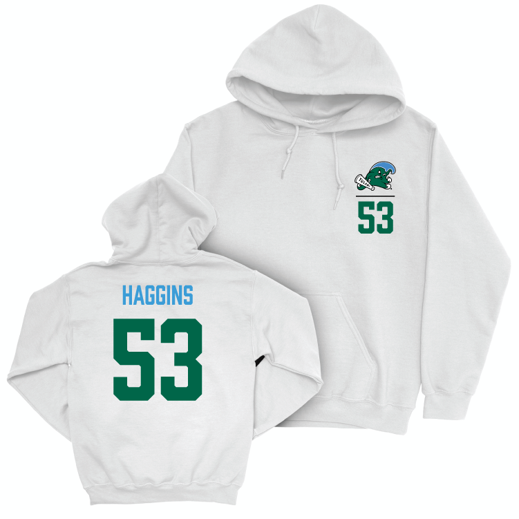 Tulane Women's Volleyball White Logo Hoodie - Amelia Haggins Small