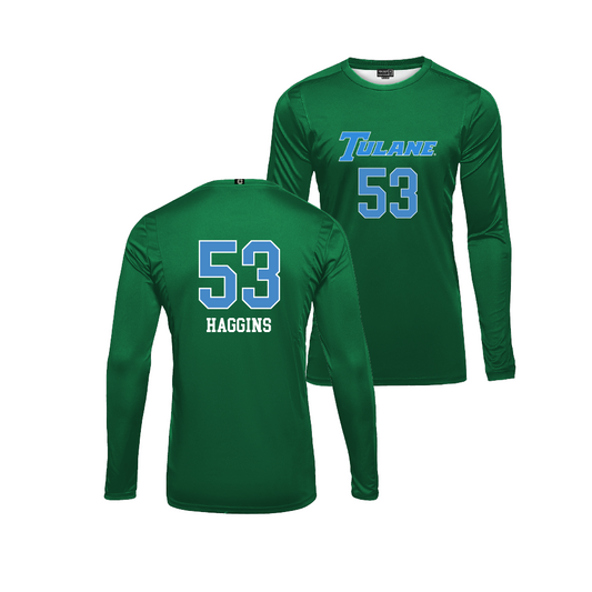 Tulane Women's Volleyball Green Jersey - Amelia Haggins Youth Small