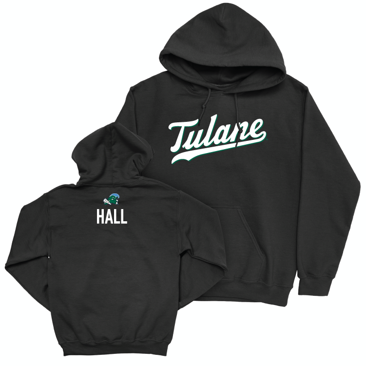 Tulane Men's Cross Country Black Script Hoodie - Allison Hall Small